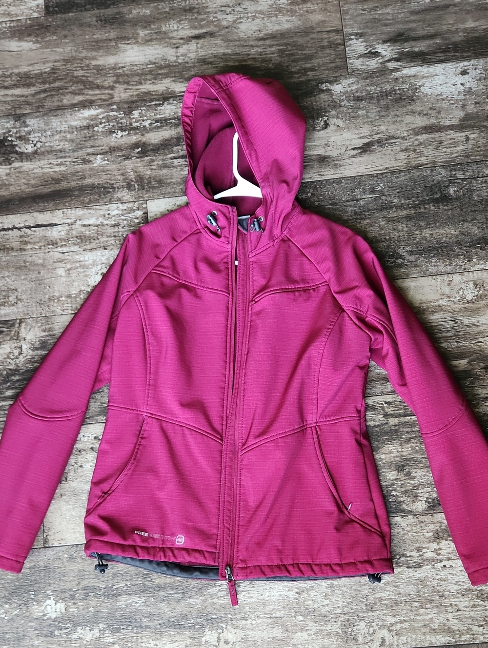 Free Country Magenta Hooded  Rain Jacket Womens